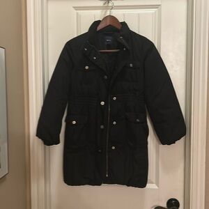 Gap Girls’s Black Parka Coat size 10
